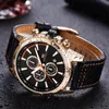 Montres pour hommes Top marque de luxe étanche 24 heures Date horloge à Quartz mâle en cuir Sport montre-bracelet Relogio Masculino224C