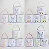 Paasei opbergmand Canvas Bunny Oor Emmer Feesten Gunsten Creative Pasen Gift Bag met Konijn Tail Decoratie Multi Styles Wll1264
