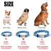 Coleira de nylon personalizada para cães, coleira de identificação gravada com placa de identificação ajustável para cães pequenos, médios e grandes, filhote de cachorro y204207053