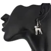 DANNGLE LANDELIER ANTIQUE ARGENT COULEUR VIZSLA ALLEMAND ALLEMAND POINTER DE CHIEN DE CHIEN DE CHANGE À LONG DROP POUR FEMME Mode Bijoux AMI GIF