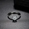 S925 Sterling Silber Authentische Moissanite Simulation Krone Runde Gypsophila Ring Klassische Engagement Weibliche Schmuck Geschenk