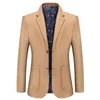 FGKKS Men Business Casual Blazers Mens Solid Color Plaid Suit Jacket Spring Autumn Fashion Comfortable Blazers Male 201104