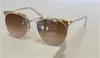 Modische Design-Sonnenbrille 2181, Cat-Eye-Metall-Halbrahmen, trendiger und vielseitiger Stil, UV400-Linsenschutzbrille, Top-Qualität