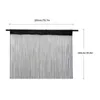 Cortina de corrente de corda preta brilhante borla linha cortinas janela porta divisor cortina sala estar decoração valance casa Decoration1292v