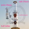 Glashukas Percolator Bong Rosa Purpurrote Dicke Bongs Wasserleitungen Rauchen Becherraum groß mit 18mm Schüssel