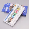 12 colores pintura acrílica dibujo pigmento pintura al óleo tubo de 6 ml con juego de pinceles artista suministros W91A 201226