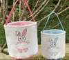 4 Colors Easter Basket Canvas Buckets Personalized Easter Kids Bunny Gift Bags Rabbit Tote Bag M32223412171