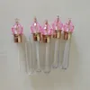 Plastique en plastique Contage d'emballage cosmétique Rose Magic Wand Lip Gloss Tube Rechargeable Bouteille Repolloss vides Bouteilles CONTA7517382