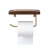 Nordic Luxury Paper Handduk Rack Trävävnad Lagringshållare Toalettrulle Badrum Organiser Verktyg Väggdekor Y200407