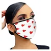 2021 Saint Valentin Cadeau Saint Valentin Masque Visage Adulte Couple Amour Imprimé Coton Bouche Masque Anti-poussière Brouillard Facemask HHA3536