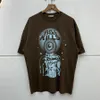 Myjnia T Shirt Mężczyźni Kobiety Wysokiej Jakości Hip Hop Eye Drukuj Tee Oversize Topy Vintage Krótki Rękaw Prawdziwe zdjęcia