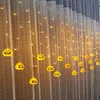 8 lägen Halloween Pumpkin Light Indoor LED Curtain Lights AC EU 220V US 110V Pumpkin Lamp för Holiday Christmas Halloween Decor 201203