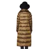 FTLZZ femmes Double face vers le bas longue veste hiver blanc duvet de canard manteau Double boutonnage chaud Parkas neige Outwear 201210