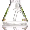 Hookahs 7mm Beaker Base Glass Water Bongs 14 inches mushroom logo with catcher bong pipe for herb