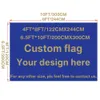 Custom 4x8FT 4x10FT 6.5x10FT Flag Banner Any Size Any Logo Digital Printing Polyester Large Flags and Banners