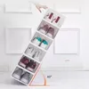 2022 NEW!!! Thicken Plastic Shoe Boxes Clear Dustproof Shoe Storage Box Transparent Flip Candy Color Stackable Shoes Organizer Boxes