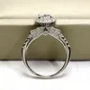 Luomansi Ring mit echtem Moissan-Diamant, Farbe D, 1 Karat, 925er-Sterlingsilber, vollständig eingelegter Edelstein, feines Hochzeitsgeschenk 211217