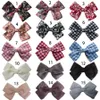 Lin coton bébé filles Bowknot pince à cheveux solide Plaid épingles à cheveux florales rayé à pois queue de cheval Barrettes coiffure accessoires de cheveux M2852