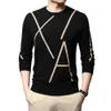 Modemärke Knit High End Designer Winter Wool Pullover Black Sweater For Man Cool Autum Casual Jumper Mens Clothing 201221