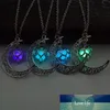 Neue Hot Moon Glowing Halskette, Edelstein-Charm-Schmuck, versilbert, Halloween-Geschenke