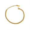 Cadeia de link 2022 não feitagem simples e personalizada Twist Bracelet Moda feminina 316 l Aço de titânio 18 K Gold Inte22