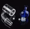 25mm OD Quartz Banger 4mm Clear Bottom 10mm 14mm 18mm Male Female Quartz Nail With Cyclone Spinning Carb Cap Luminous Terp Pearl B4727965