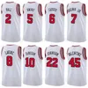 Print Print Basketball Lonzo Ball Jersey 2 Demar Derozan 11 Zach Lavine 8 Coby White 0 Patrick Williams 44 Alex Caruso 6 Denzel Валентина 45 Troy Brown JR Red White