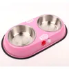 Fashion Dog Cute Dogs Pet Cat Food Container Ciotola a doppio strato per Dogcat Y200917