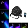 Ny design 24W 18-RGB LED Auto / Voice Control DMX512 Flyttande huvud Hög ljusstyrka Mini Stage Lampa (AC 100-240V) Svart rörligt huvudljus