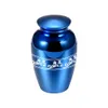 45x70 mm mini crematie hanger urn sieraden voor as huisdier/menselijke bloemen print aluminium legering herdenkingsvaartpot