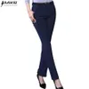 Naviu New Fashion Pantaloni da donna di alta qualità Plus Size Pantaloni da ufficio formali Slim Style Straight Bottom 201118