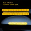 2 stuks Per Set Reflecterende Auto Achteruitkijkspiegel Sticker Waarschuwing Tape Veiligheid Reflecterende Strips Anti-collision Reflector Stickers2530