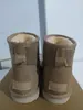 Designer Dames Kids Enkel Snowboots Koe Split Top Hoge kwaliteit Enkellaarsjes Roze Beige Zwarte Schoenen Laars