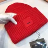 Herfst Winter Wol Gebreide Muts Voor Mannen Vrouwen Lachend Gezicht Effen Kleur Verdikte Zachte Warme Beanie Caps Outdoor Sport straat Hoed Wit275Z