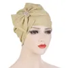 Nouveau Turban Hijab à fleurs, Bonnet indien avec nœud en maille, casquette musulmane, prêt à porter, Hijabs intérieur pour femmes, coiffure islamique, nouvelle collection