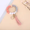 Autre maison bracelet en perles de silicone nouveau poignet en bois porte-clés pendentif bracelet anti-perte porte-clés