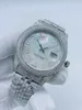 Luxury Watch 6 Style Mens Datejust II 41MM 228349 Full Iced Full VS Bigger Diamond Automatic Fashion Men's 003Watches New Ver2943