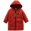 -30 degree children clothing boy clothes warm winter down cotton jacket Hooded coat Teen thicken outerwear kids waterproof parka