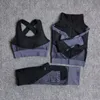 Women Fitness Sport Yoga Suit Seamless Long Sleeve Breathable Patchwork polka dot clothing