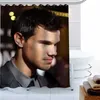 Niestandardowy Taylor Lautner Wodoodporna kąpiel tkaninowa 180x180 cm poliestrowa łazienka T200711