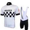 2020 Clássico Molteni Conjunto de camisa de ciclismo de manga curta respirável Mtb Bib Shorts Conjunto de roupas de ciclismo com alça preta e branca Ropa Cic9917264