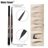 Musik Flower Double Head Ultra Fine Waterproof Eyebrow Pencil Tattoo Eyebrow Pen Sketch Liquid Eyebrown Brows Enhancer Eyelashes M5399684