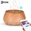 FreeShipping Bluetooth Speaker Aroma Essential Oil Diffuser Waterless Auto Shut-off 7 Color Changing LED Lights Ultrasonic Humidifier