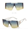 Óculos de sol sem moldura oversized romen retro vintage moldura quadrada uma peça sem fim óculos de sol masculinos tons gafas de sol