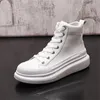 2022 nuovi uomini di cuoio scarpe sportive casual scarpe da ginnastica scarpe da skateboard altezza crescente scarpe alte top Zapatillas Hombre