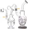 SEHR einzigartiges Stück Pfeifen Fab Egg Recycler Dab Rig Zirkulation von Wasser Ölbrenner 14mm Glasschale