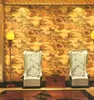 Chinese retro high quality mural wallpaper Luxury golden classical art background wallpaper Gold foil wall paper roll