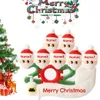 PVC قناع ثلج سانتا شجرة عيد الميلاد الشنق قلادة الراتنج 2020 هدايا DIY اسم نعمة زينة عيد الميلاد عيد الميلاد زخرفة الأسرة YL0046