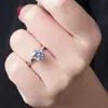 Fedi nuziali, 3 Carat 18 carati 18 carati 18 carati Moissanite Diamond Stone 100% 925 sterling argento per le donne anello di nozze di alta qualità