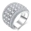 Nieuwe Mode Zirkoon Mens Diamond Hoge Kwaliteit Verlovingsringen Voor Vrouwen Zilveren Trouwring Sieraden